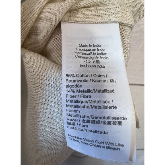 J. Crew Size Large Gold Tunic Shimmer Fun - Picture 3 of 6